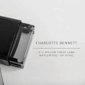 Moderne minimale kundenspezifische Rücksendeadress Permastempel