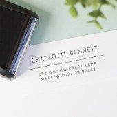 Moderne minimale kundenspezifische Rücksendeadress Permastempel