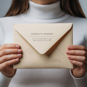 Moderne minimale kundenspezifische Rücksendeadress Permastempel