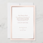 Moderne Minimale Liebe ist Rose Gold Foto Save The Date (Rückseite)
