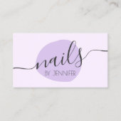 Moderne, minimale lila Nägel Visitenkarte (Vorderseite)