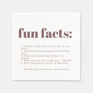 Moderne minimale Lila Trauben Fun Facts Wedding Serviette