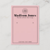 Moderne minimale Logo-Rosa-Gestell-Erkersichtkarte Visitenkarte (Vorderseite)