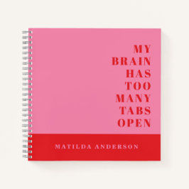 Moderne minimale lustige rote, rosa Typografie Notizblock