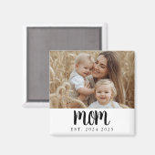 Moderne minimale Mama etablierte Foto Gift Magnet (Vorderseite/Rückseite)