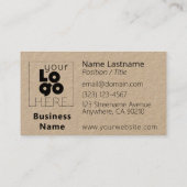 Moderne minimale, maßgeschneiderte Logo-Kraft-Visi Visitenkarte (Rückseite)