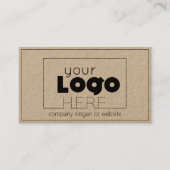 Moderne minimale, maßgeschneiderte Logo-Kraft-Visi Visitenkarte (Vorderseite)