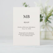 Moderne Minimale Mikro-Hochzeit RSVP Karte (Stehend Vorderseite)