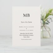 Moderne Minimale Mikro-Hochzeit Save the Date (Stehend Vorderseite)