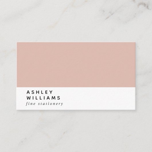 Moderne minimale Millenniums-Blush Pink Social Med Visitenkarte (Vorderseite)