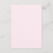Moderne minimale Minimalistisch rosa Hochzeitsdeta Begleitkarte (Rückseite)