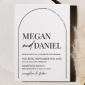 Moderne Minimale Minimalistische Arch Hochzeit Einladung
