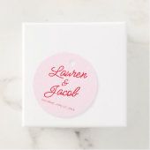 Moderne Minimale Minimalistische Rosa- und Rothals Geschenkanhänger (Beispiel)