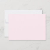 Moderne Minimale Minimalistische Rosa- und Rothals RSVP Karte (Rückseite)