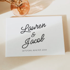 Moderne minimale Minimalistische Schwarz-weiße Hoc Gästebuch