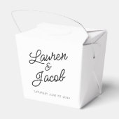 Moderne minimale Minimalistische Schwarz-weiße Hoc Geschenkschachtel (Rückseite)