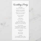 Moderne minimale Minimalistische Schwarz-weiße Hoc Programm (Rückseite)