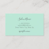 Moderne minimale Minznägel Visitenkarte (Rückseite)