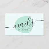 Moderne minimale Minznägel Visitenkarte (Vorderseite)