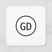 Moderne Minimale monochrome Typografie Quadratische Visitenkarte (Vorderseite)