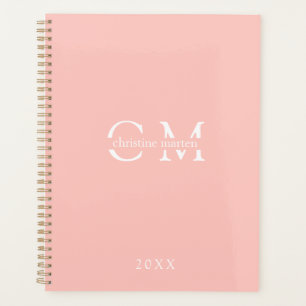 Moderne minimale Monogramm-Initialen Planer