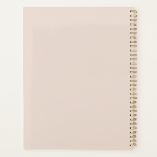 Moderne minimale Monogramm-Initialen Planer (Rückseite)