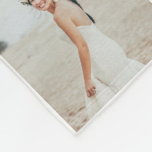 Moderne minimale Multi-Foto-Script Papa Geschenk F Fleecedecke (Ecke)