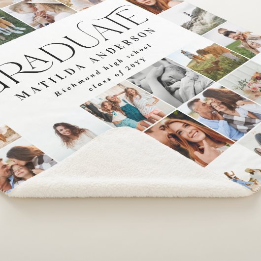 Moderne minimale Multi-Foto-Script Papa Geschenk F Sherpadecke (3/4)