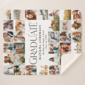 Moderne minimale Multi-Foto-Script Papa Geschenk F Sherpadecke (Vorderseite (Horizontal))