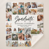 Moderne minimale Multi-Foto-Script Papa Geschenk F Sherpadecke (Vorderseite)