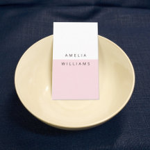 Moderne Minimale Muschel Rosa Visitenkarte