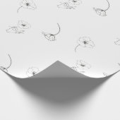 Moderne minimale Muster Schwarz & Weiß Geschenkpapier (Ecke)