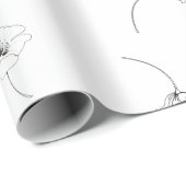 Moderne minimale Muster Schwarz & Weiß Geschenkpapier (Rolleneckpunkt)