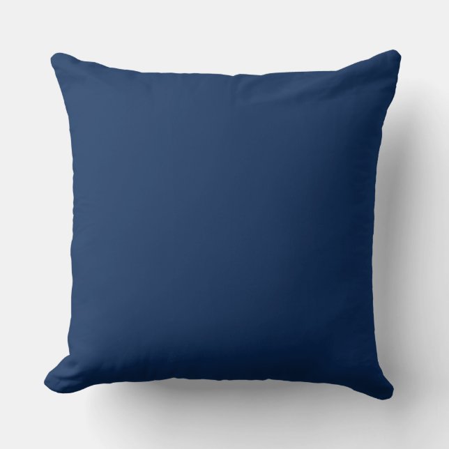 Moderne minimale navy Blue Solid Color Kissen Kiss (Vorderseite)