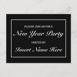 Moderne Minimale Neujahrspostkarte Party Einladung