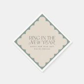 Moderne minimale Neujahrsschlucht Serviette (Ecke)