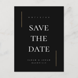 Moderne minimale Nicht-Foto-Save-the-Date-Karte Ankündigungspostkarte