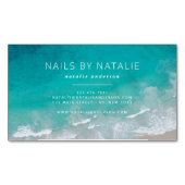 Moderne minimale Ocean Beach Typografie chic Magnetische Visitenkarte (Vorderseite)