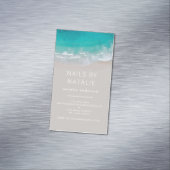 Moderne minimale Ocean Beach Typografie chic Magnetische Visitenkarte (Beispiel)