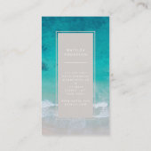 Moderne minimale Ocean Beach Typografie chic Visitenkarte (Rückseite)