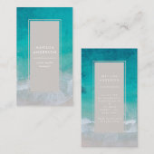 Moderne minimale Ocean Beach Typografie chic Visitenkarte (Vorne/Hinten)