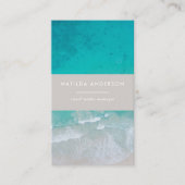 Moderne minimale Ocean Beach Typografie chic Visitenkarte (Vorderseite)