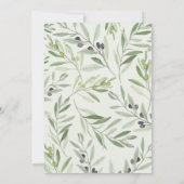 Moderne, minimale Olivenbäume Ankündigung (Rückseite)