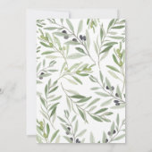 Moderne, minimale Olivenbäume Ankündigung (Rückseite)