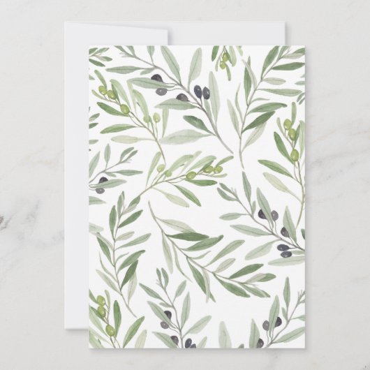 Moderne, minimale Olivenbäume Ankündigung (Rückseite)
