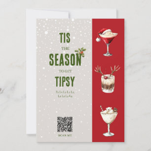 Moderne minimale Personal Video qr Code Weihnachte Feiertagskarte