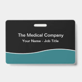 Moderne minimale Personalangaben Abzeichen Ausweis (Rückseite)