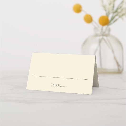 Moderne minimale Platzkarten für die Hochzeit (Vorderseite)