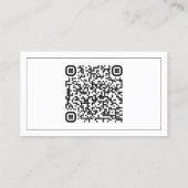 Moderne minimale QR-Code-Hochzeit-RSVP-Abschlusska Visitenkarte (Rückseite)