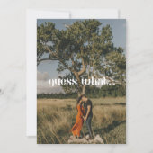 Moderne minimale "raten, was" 2 Foto Schwangerscha Ankündigung (Vorderseite)